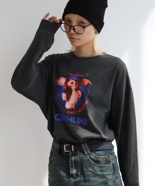 CORPUS TOKYO(コーパス トーキョー)の「ヴィンテージピグメント加工アソートデザイン ロングスリーブTシャツ(ユニバーサル・ワーナー)(Tシャツ/カットソー・メンズ・ブラック系/ブラック系2/ブラック系1・M/L/XL)」の3枚目の写真