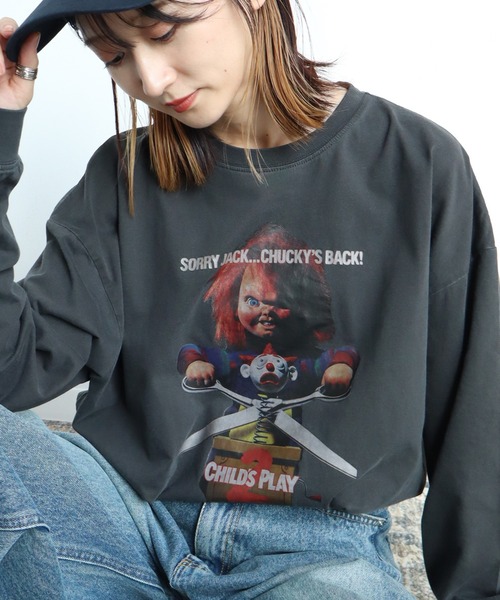 CORPUS TOKYO(コーパス トーキョー)の「ヴィンテージピグメント加工アソートデザイン ロングスリーブTシャツ(ユニバーサル・ワーナー)(Tシャツ/カットソー・メンズ・ブラック系/ブラック系2/ブラック系1・M/L/XL)」の14枚目の写真