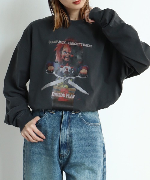 CORPUS TOKYO(コーパス トーキョー)の「ヴィンテージピグメント加工アソートデザイン ロングスリーブTシャツ(ユニバーサル・ワーナー)(Tシャツ/カットソー・メンズ・ブラック系/ブラック系2/ブラック系1・M/L/XL)」の15枚目の写真