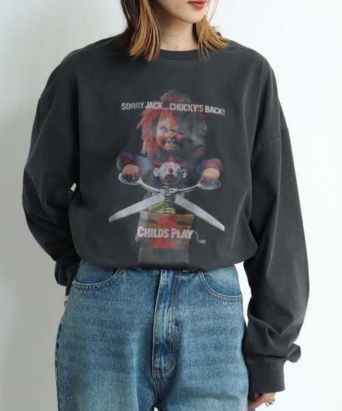 CORPUS TOKYO(コーパス トーキョー)の「ヴィンテージピグメント加工アソートデザイン ロングスリーブTシャツ(ユニバーサル・ワーナー)(Tシャツ/カットソー・メンズ・ブラック系/ブラック系2/ブラック系1・M/L/XL)」の16枚目の写真