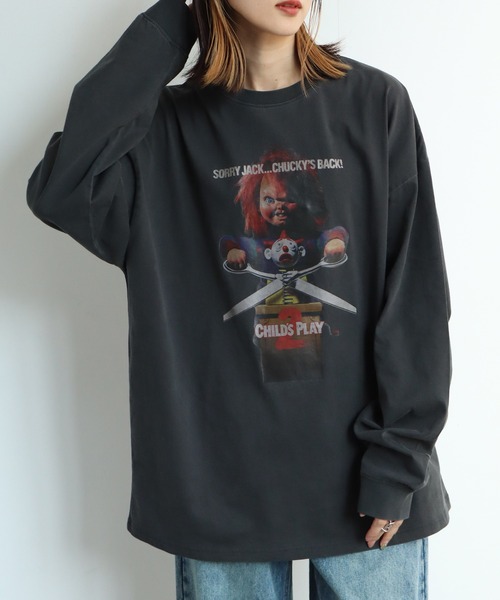 CORPUS TOKYO(コーパス トーキョー)の「ヴィンテージピグメント加工アソートデザイン ロングスリーブTシャツ(ユニバーサル・ワーナー)(Tシャツ/カットソー・メンズ・ブラック系/ブラック系2/ブラック系1・M/L/XL)」の17枚目の写真