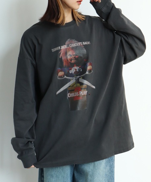 CORPUS TOKYO(コーパス トーキョー)の「ヴィンテージピグメント加工アソートデザイン ロングスリーブTシャツ(ユニバーサル・ワーナー)(Tシャツ/カットソー・メンズ・ブラック系/ブラック系2/ブラック系1・M/L/XL)」の18枚目の写真