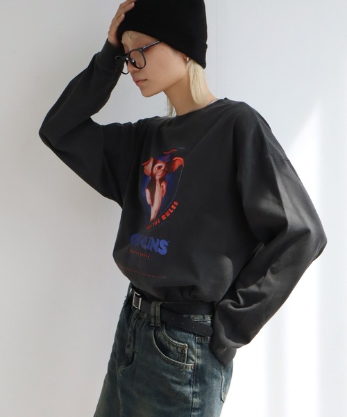 CORPUS TOKYO(コーパス トーキョー)の「ヴィンテージピグメント加工アソートデザイン ロングスリーブTシャツ(ユニバーサル・ワーナー)(Tシャツ/カットソー・メンズ・ブラック系/ブラック系2/ブラック系1・M/L/XL)」の21枚目の写真