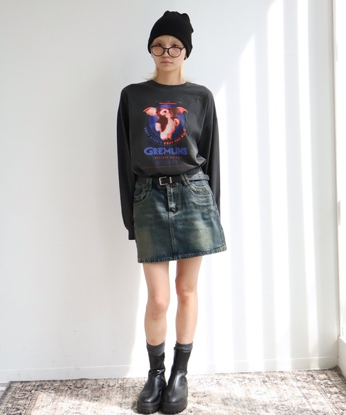 CORPUS TOKYO(コーパス トーキョー)の「ヴィンテージピグメント加工アソートデザイン ロングスリーブTシャツ(ユニバーサル・ワーナー)(Tシャツ/カットソー・メンズ・ブラック系/ブラック系2/ブラック系1・M/L/XL)」の22枚目の写真
