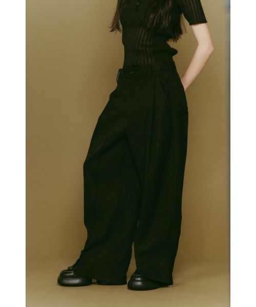 Knuth Marf（クヌースマーフ）の「front slit pants(unisex)（その他パンツ・レディース・ホワイト/ブラウン/ブラック・X-SMALL/SMALL/MEDIUM/LARGE）」の4枚目の写真