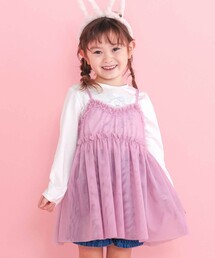 SLAP SLIP（スラップスリップ）の「メリーゴーランドプリントTシャツ+チュールキャミワンピース(90~130cm)（その他）」