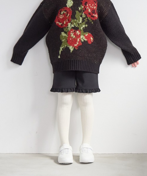 LOWRYS FARM（ローリーズファーム）の「フリルショートパンツ　 599475（その他パンツ・キッズ・ブラック/アイボリー/ピンク・150cm/140cm/130cm/120cm/110cm）」の1枚目の写真