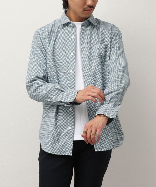 NOLLEY'S LIGHT(ノーリーズライト)の「プリントオックスレギュラー(シャツ/ブラウス・メンズ・ホワイト系その他2/ブルー系その他6/ブルー系その他7・S/M/L/XL)」の22枚目の写真