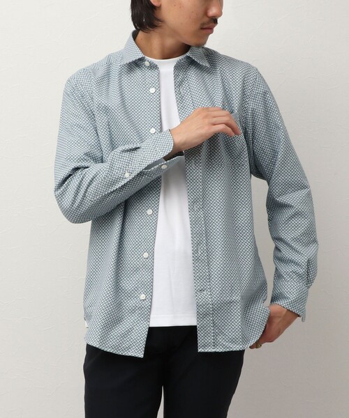 NOLLEY'S LIGHT(ノーリーズライト)の「プリントオックスレギュラー(シャツ/ブラウス・メンズ・ホワイト系その他2/ブルー系その他6/ブルー系その他7・S/M/L/XL)」の15枚目の写真