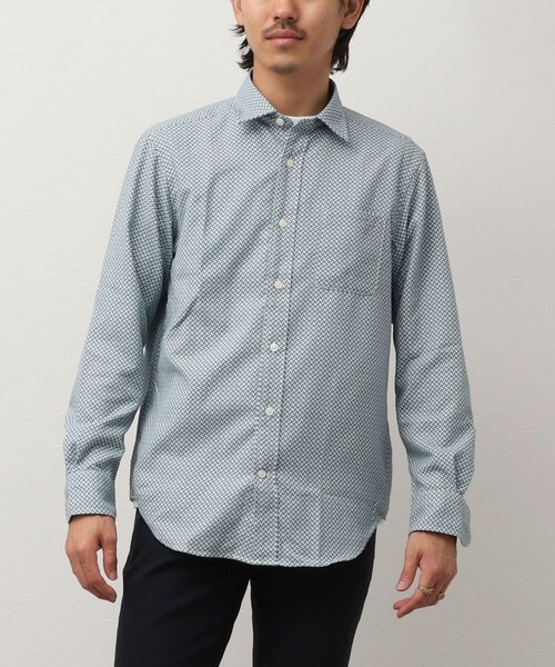 NOLLEY'S LIGHT(ノーリーズライト)の「プリントオックスレギュラー(シャツ/ブラウス・メンズ・ホワイト系その他2/ブルー系その他6/ブルー系その他7・S/M/L/XL)」の16枚目の写真