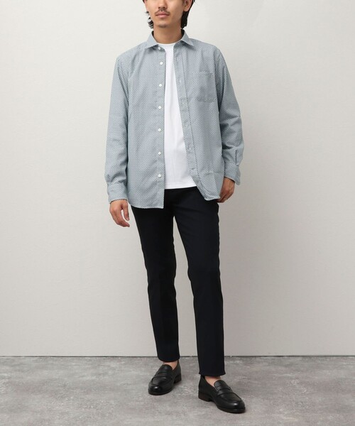 NOLLEY'S LIGHT(ノーリーズライト)の「プリントオックスレギュラー(シャツ/ブラウス・メンズ・ホワイト系その他2/ブルー系その他6/ブルー系その他7・S/M/L/XL)」の4枚目の写真