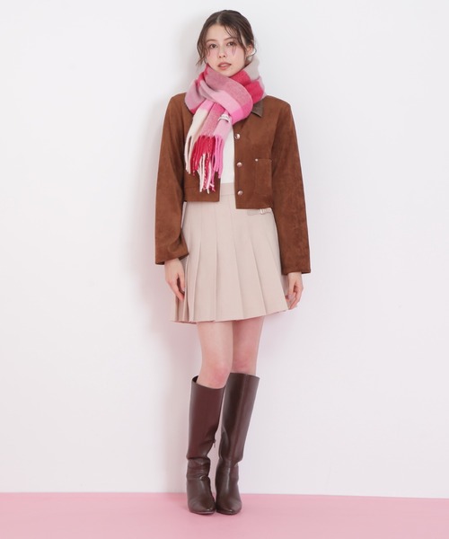 JILL by JILL STUART（ジルバイジルスチュアート）の「◇ブロックチェックストール/マフラー　ギフト/プレゼント（マフラー・レディース・レッド/ピンク/ブルー/ラベンダー・FREE）」の18枚目の写真