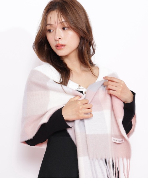 JILL by JILL STUART（ジルバイジルスチュアート）の「◇ブロックチェックストール/マフラー　ギフト/プレゼント（マフラー・レディース・レッド/ピンク/ブルー/ラベンダー・FREE）」の15枚目の写真