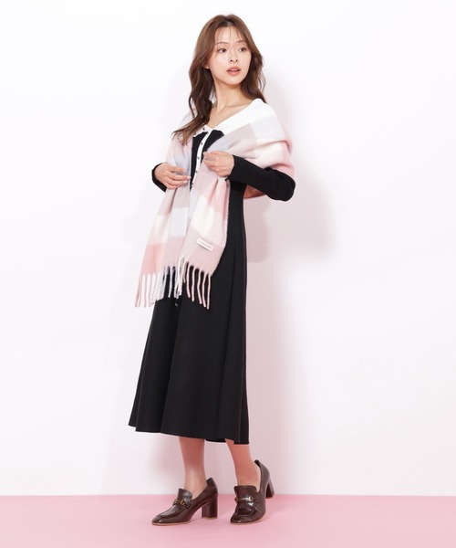 JILL by JILL STUART（ジルバイジルスチュアート）の「◇ブロックチェックストール/マフラー　ギフト/プレゼント（マフラー・レディース・レッド/ピンク/ブルー/ラベンダー・FREE）」の17枚目の写真