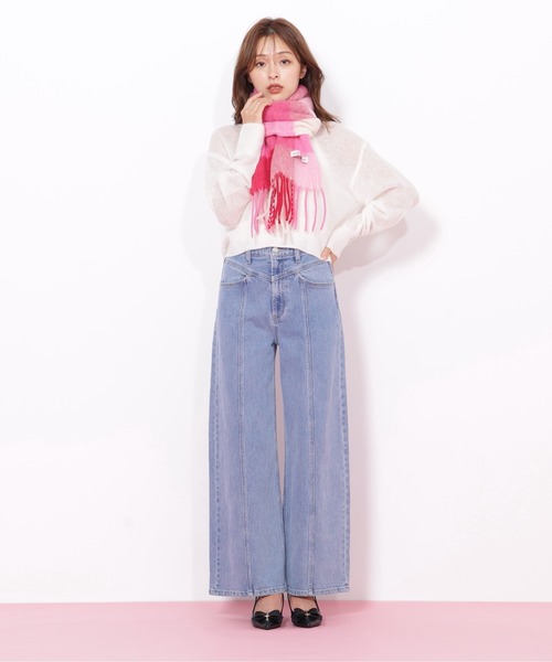 JILL by JILL STUART（ジルバイジルスチュアート）の「◇ブロックチェックストール/マフラー　ギフト/プレゼント（マフラー・レディース・レッド/ピンク/ブルー/ラベンダー・FREE）」の20枚目の写真