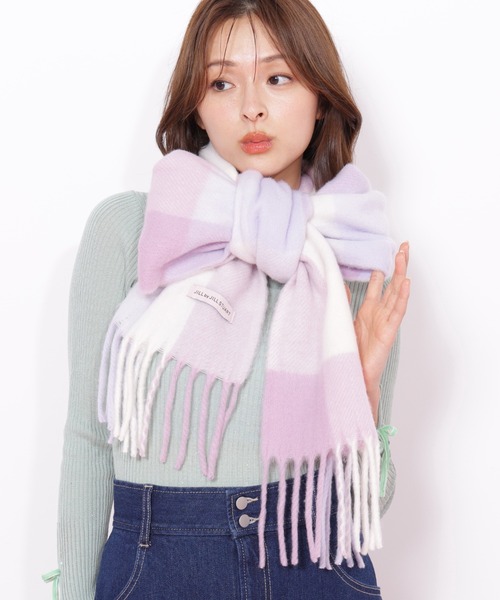 ◇ブロックチェックストール/マフラー ギフト/プレゼント（マフラー