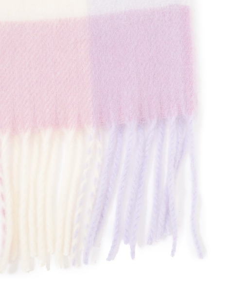 ◇ブロックチェックストール/マフラー ギフト/プレゼント（マフラー