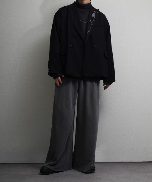 NILWAY（ニルウェイ）の「裏毛 2タック ワイドスラックス スウェット パンツ（スウェットパンツ・メンズ・グレー系/ブラック系/インディゴブルー・MEDIUM/LARGE/X-LARGE）」の12枚目の写真