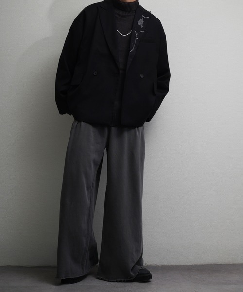 NILWAY（ニルウェイ）の「裏毛 2タック ワイドスラックス スウェット パンツ（スウェットパンツ・メンズ・グレー系/ブラック系/インディゴブルー・MEDIUM/LARGE/X-LARGE）」の13枚目の写真