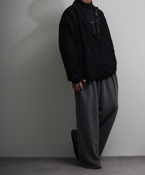 NILWAY（ニルウェイ）の「裏毛 2タック ワイドスラックス スウェット パンツ（スウェットパンツ・メンズ・グレー系/ブラック系/インディゴブルー・MEDIUM/LARGE/X-LARGE）」の14枚目の写真