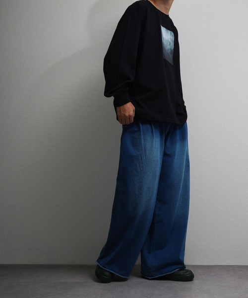 NILWAY（ニルウェイ）の「裏毛 2タック ワイドスラックス スウェット パンツ（スウェットパンツ・メンズ・グレー系/ブラック系/インディゴブルー・MEDIUM/LARGE/X-LARGE）」の6枚目の写真