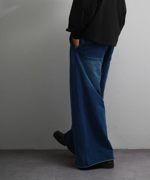 NILWAY（ニルウェイ）の「裏毛 2タック ワイドスラックス スウェット パンツ（スウェットパンツ・メンズ・グレー系/ブラック系/インディゴブルー・MEDIUM/LARGE/X-LARGE）」の8枚目の写真