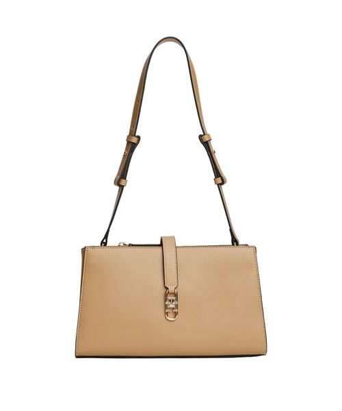 TOMMY HILFIGER（トミーヒルフィガー）の「リブレショルダーバッグ（ショルダーバッグ・レディース・ベージュ/ブラック・FREE）」の2枚目の写真