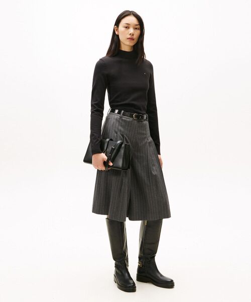 TOMMY HILFIGER（トミーヒルフィガー）の「リブレショルダーバッグ（ショルダーバッグ・レディース・ベージュ/ブラック・FREE）」の6枚目の写真