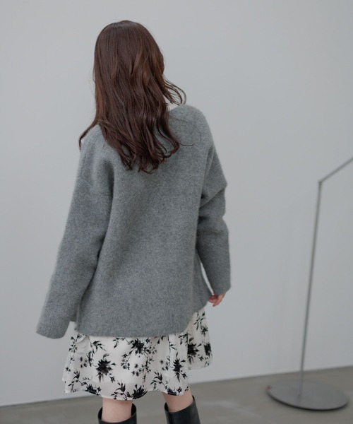 Andemiu(アンデミュウ)の「【洗える】CNラクーンコンミドルカーディガン491271(カーディガン/ボレロ・レディース・ブラック/グレー/ベージュ・FREE)」の11枚目の写真