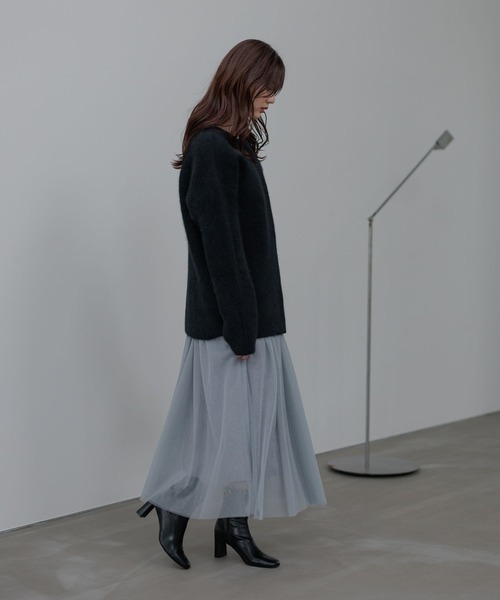 Andemiu(アンデミュウ)の「【洗える】CNラクーンコンミドルカーディガン491271(カーディガン/ボレロ・レディース・ブラック/グレー/ベージュ・FREE)」の13枚目の写真