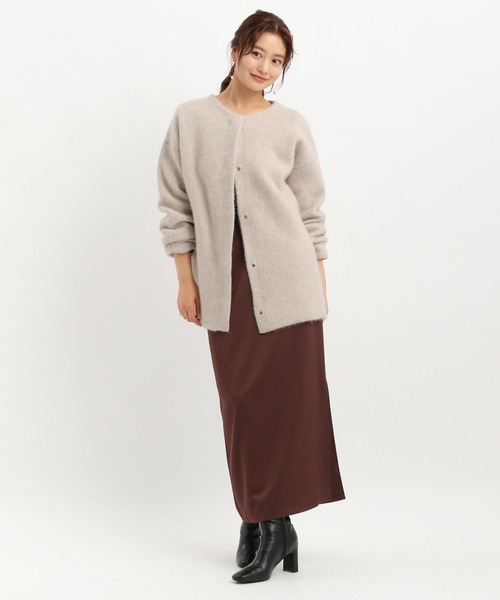 Andemiu(アンデミュウ)の「【洗える】CNラクーンコンミドルカーディガン491271(カーディガン/ボレロ・レディース・ブラック/グレー/ベージュ・FREE)」の20枚目の写真