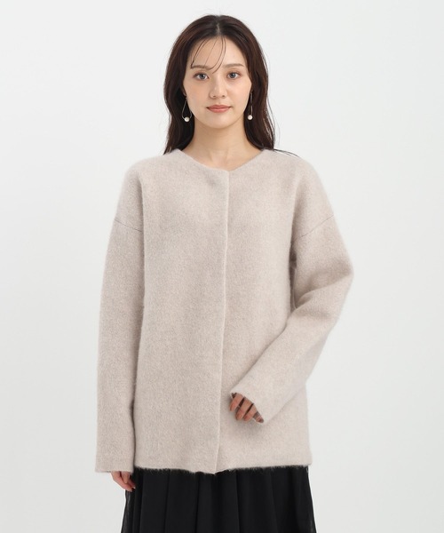 Andemiu(アンデミュウ)の「【洗える】CNラクーンコンミドルカーディガン491271(カーディガン/ボレロ・レディース・ブラック/グレー/ベージュ・FREE)」の22枚目の写真