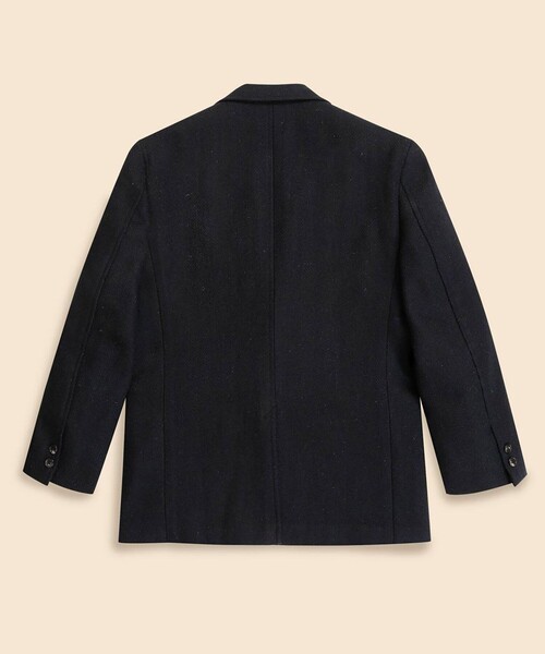 ハリスツイード ヘリンボーン 段返り3釦サックジャケット Traditional