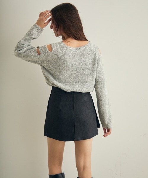 Lunea（ルネア）の「ラップデザインミニスカパン（スカート・レディース・ブラウン/ブラック・S/M/L）」の22枚目の写真