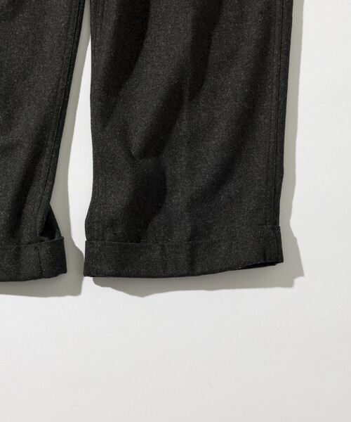 HINSON（ヒンソン）の「HINSON/ヒンソン ウールダブルスラックス/リラックスフィット/【セットアップ対応】（スラックス・メンズ・チャコールグレー/ブラック・MEDIUM/LARGE）」の5枚目の写真