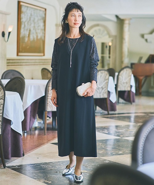 セール】キレイ見えVネックワンピース《オケージョン2025AW