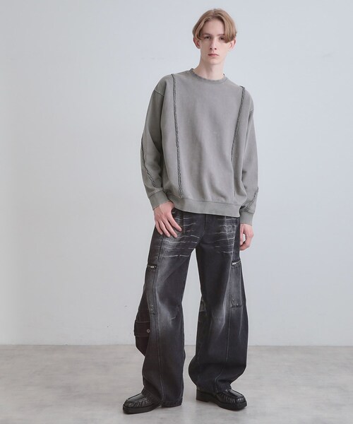 tk.TAKEO KIKUCHI（ティーケータケオキクチ）の「ヘヴィウェイトヴィンテージプルオーバー（スウェット・メンズ・ブラウン系その他/グレー/ブラック・03/02/01）」の6枚目の写真
