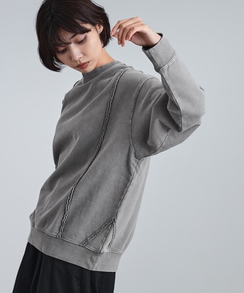 tk.TAKEO KIKUCHI（ティーケータケオキクチ）の「ヘヴィウェイトヴィンテージプルオーバー（スウェット・メンズ・ブラウン系その他/グレー/ブラック・03/02/01）」の9枚目の写真