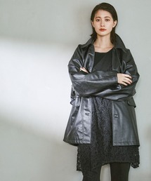 LAKOLE | フェイクレザーカーコート / 572693(ステンカラーコート)