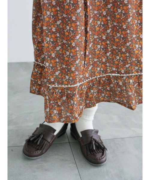 Samansa Mos2（サマンサ モスモス）の「【WEB限定】胸元配色花柄ワンピース（ワンピース・レディース・ミント/ブラウン/チャコールグレー・F）」の20枚目の写真