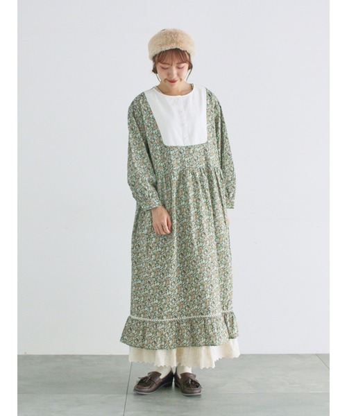 WEB限定】胸元配色花柄ワンピース（ワンピース）｜Samansa Mos2