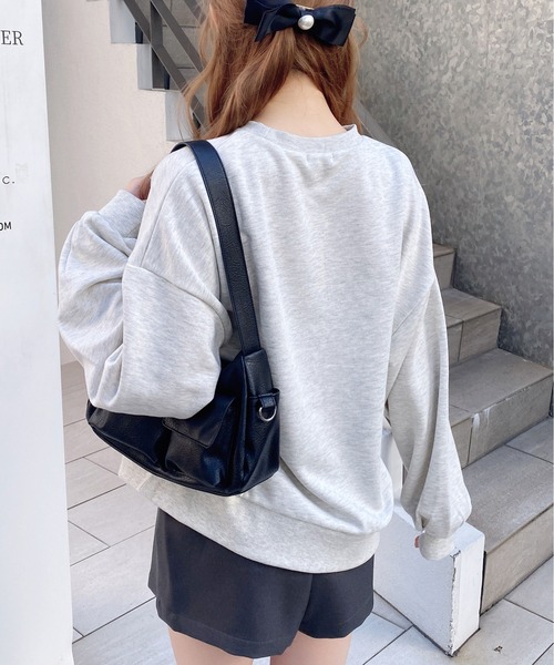 INGNI（イング）の「【WEB限定】ベアロゴスウェットチュニック（スウェット・レディース・ネイビー/オートミール/ボルドー・M）」の8枚目の写真