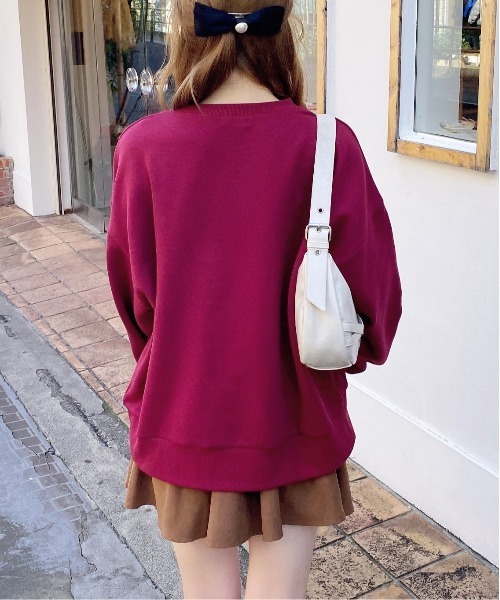 INGNI（イング）の「【WEB限定】ベアロゴスウェットチュニック（スウェット・レディース・ネイビー/オートミール/ボルドー・M）」の19枚目の写真