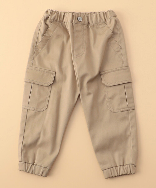 COMME CA ISM(コムサイズム)の「ジョガーカーゴパンツ(ベビーサイズ)(カーゴパンツ・キッズ・ブラック/ベージュ・80-90cm)」の2枚目の写真