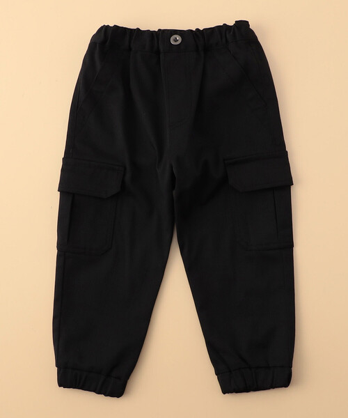 COMME CA ISM(コムサイズム)の「ジョガーカーゴパンツ(ベビーサイズ)(カーゴパンツ・キッズ・ブラック/ベージュ・80-90cm)」の1枚目の写真