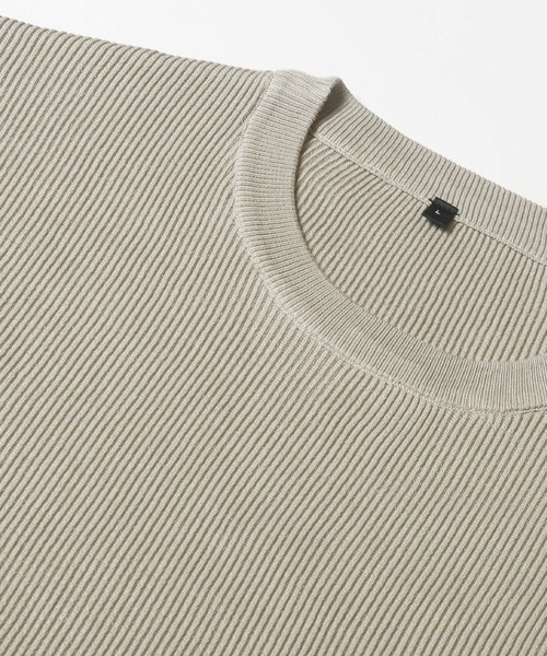 coca（coca）（コカ）の「畦編みクルーネックニットトップス（ニット/セーター・メンズ・ブラック/ライトグレー・L/M/XL）」の13枚目の写真