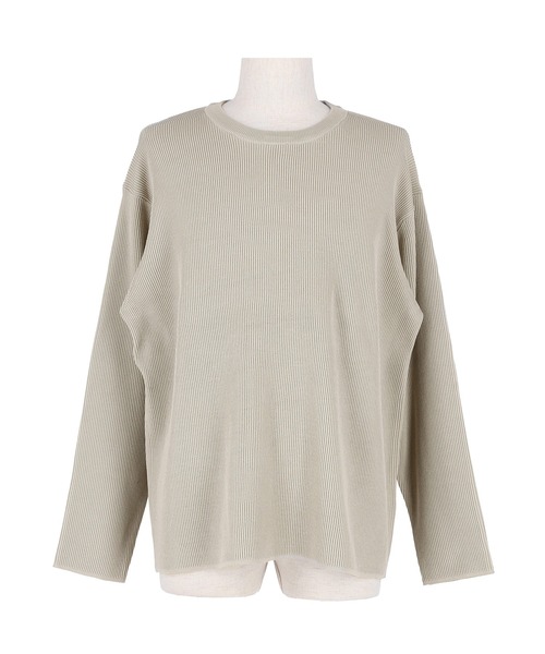 coca（coca）（コカ）の「畦編みクルーネックニットトップス（ニット/セーター・メンズ・ブラック/ライトグレー・L/M/XL）」の18枚目の写真