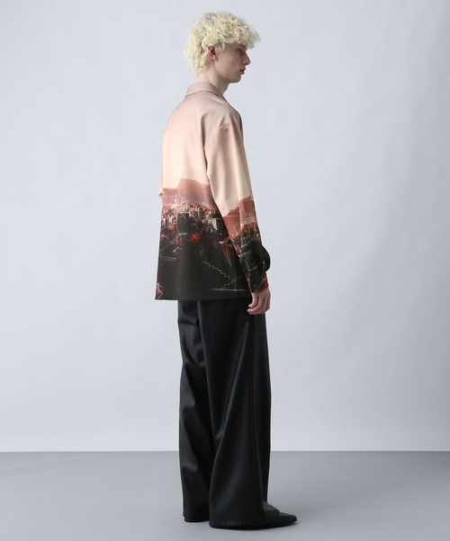 HARE（ハレ）の「ランドスケープスケッチシャツ(HARE)（シャツ/ブラウス・メンズ・ブラック/オレンジ・FREE）」の8枚目の写真