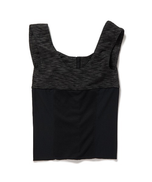 PERVERZE（パーバーズ）の「Hook-and-eye Jersey Top（タンクトップ・レディース・ブラック/ベージュ・FREE）」の3枚目の写真