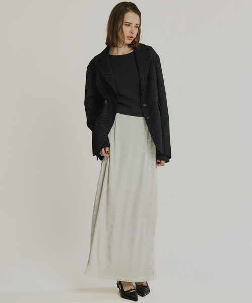 PUBLIC TOKYO（パブリックトウキョウ）の「ダブルクロスノッチドラペルジャケット＊セットアップ対応＊（テーラードジャケット・レディース・ベージュ/ブラック/ネイビー・1/2）」の11枚目の写真